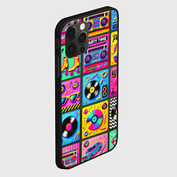 Чехол для iPhone 12 Pro Max Вибрации 90-х вечеринка в стиле ретро, цвет: 3D-черный — фото 2