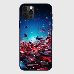 Чехол для iPhone 12 Pro Max Осколки плит в движении, цвет: 3D-черный