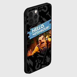 Чехол для iPhone 12 Pro Max Привет сосед на фоне замков, цвет: 3D-черный — фото 2