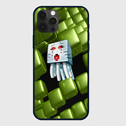 Чехол для iPhone 12 Pro Max Minecraft ghost, цвет: 3D-черный