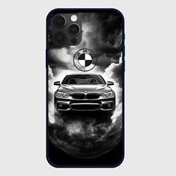Чехол для iPhone 12 Pro Max BMW буря и ливень, цвет: 3D-черный