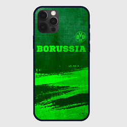 Чехол для iPhone 12 Pro Max Borussia - green gradient посередине, цвет: 3D-черный