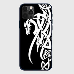 Чехол для iPhone 12 Pro Max Языческий кельтский орнамент тату, цвет: 3D-черный