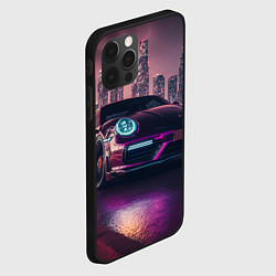 Чехол для iPhone 12 Pro Max Porshe ночной город, цвет: 3D-черный — фото 2