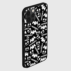 Чехол для iPhone 12 Pro Max Marshmello pattern music, цвет: 3D-черный — фото 2