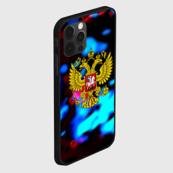 Чехол для iPhone 12 Pro Max Герб РФ блюр боке, цвет: 3D-черный — фото 2