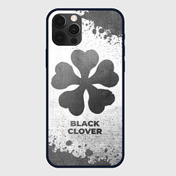 Чехол для iPhone 12 Pro Max Black Clover - white gradient, цвет: 3D-черный