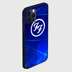 Чехол для iPhone 12 Pro Max Foo Fighters blue poly, цвет: 3D-черный — фото 2