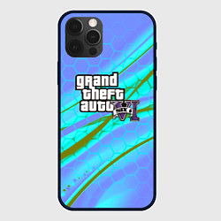 Чехол для iPhone 12 Pro Max GTA 6 неоновые соты геометрия, цвет: 3D-черный