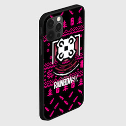 Чехол для iPhone 12 Pro Max Rainbow six winter pink, цвет: 3D-черный — фото 2