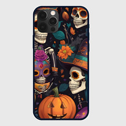 Чехол для iPhone 12 Pro Max Хэллоуин страшилки черепа, цвет: 3D-черный