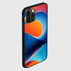 Чехол для iPhone 12 Pro Max Абстрактный геометрический градиент, цвет: 3D-черный — фото 2