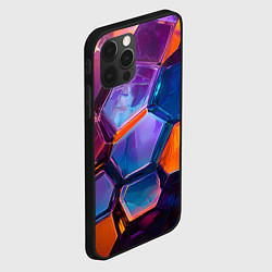 Чехол для iPhone 12 Pro Max Неоновые минералы, цвет: 3D-черный — фото 2