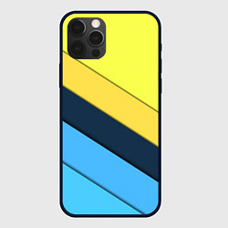 Чехол для iPhone 12 Pro Max Геометрия полосы спорт, цвет: 3D-черный