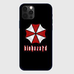 Чехол для iPhone 12 Pro Max Biohazard logo, цвет: 3D-черный
