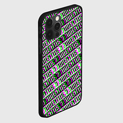 Чехол для iPhone 12 Pro Max Juventus glitch pattern, цвет: 3D-черный — фото 2