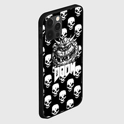 Чехол для iPhone 12 Pro Max Doom какадемон черепа, цвет: 3D-черный — фото 2