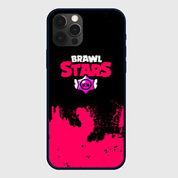 Чехол для iPhone 12 Pro Max Brawl stars розовые краски, цвет: 3D-черный