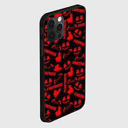 Чехол для iPhone 12 Pro Max Fortnite pattern game red, цвет: 3D-черный — фото 2