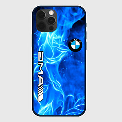 Чехол для iPhone 12 Pro Max BMW flower flame, цвет: 3D-черный