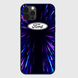 Чехол для iPhone 12 Pro Max Ford neon energy, цвет: 3D-черный