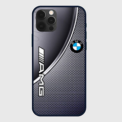 Чехол для iPhone 12 Pro Max BMW metalic auto metal, цвет: 3D-черный