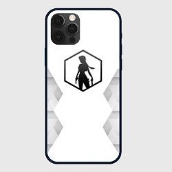 Чехол для iPhone 12 Pro Max Tomb Raider white poly, цвет: 3D-черный