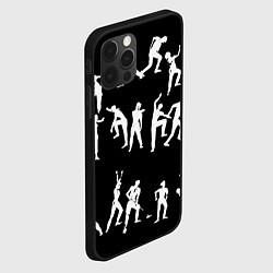 Чехол для iPhone 12 Pro Max Silhouettes of moving people, цвет: 3D-черный — фото 2