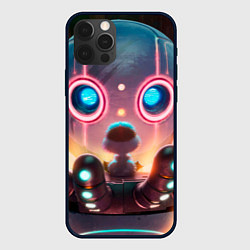 Чехол для iPhone 12 Pro Max Дикий робот и птенец, цвет: 3D-черный