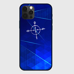 Чехол для iPhone 12 Pro Max Megadeth blue poly, цвет: 3D-черный