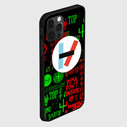 Чехол для iPhone 12 Pro Max Twenty one pilots music steel, цвет: 3D-черный — фото 2