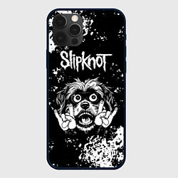 Чехол для iPhone 12 Pro Max Slipknot рок пес, цвет: 3D-черный