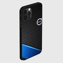 Чехол для iPhone 12 Pro Max Volvo metal auto, цвет: 3D-черный — фото 2