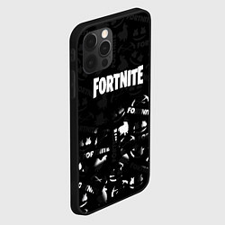 Чехол для iPhone 12 Pro Max Fortnite pattern black, цвет: 3D-черный — фото 2