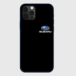 Чехол для iPhone 12 Pro Max Subaru logo auto, цвет: 3D-черный