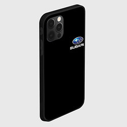 Чехол для iPhone 12 Pro Max Subaru logo auto, цвет: 3D-черный — фото 2