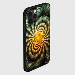 Чехол для iPhone 12 Pro Max Оптический узор фракталы, цвет: 3D-черный — фото 2