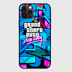 Чехол для iPhone 12 Pro Max GTA vice city steel grafity, цвет: 3D-черный