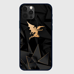 Чехол для iPhone 12 Pro Max Black Sabbath golden poly, цвет: 3D-черный