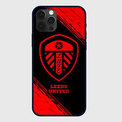 Чехол для iPhone 12 Pro Max Leeds United - red gradient, цвет: 3D-черный