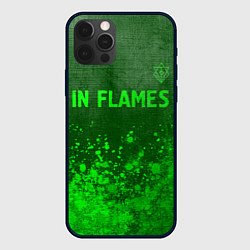 Чехол для iPhone 12 Pro Max In Flames - green gradient посередине, цвет: 3D-черный