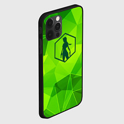 Чехол для iPhone 12 Pro Max Tomb Raider green poly, цвет: 3D-черный — фото 2