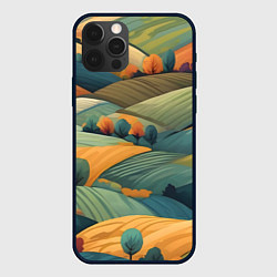 Чехол для iPhone 12 Pro Max Луга поля, цвет: 3D-черный