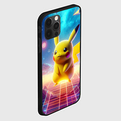 Чехол для iPhone 12 Pro Max Funny Pikachu - vaporwave, цвет: 3D-черный — фото 2