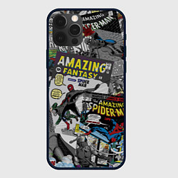 Чехол для iPhone 12 Pro Max Spider-man comics, цвет: 3D-черный