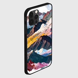 Чехол для iPhone 12 Pro Max Искусство гор, цвет: 3D-черный — фото 2