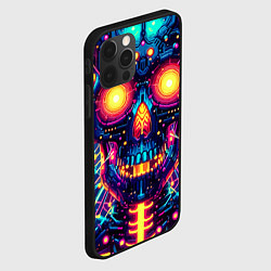 Чехол для iPhone 12 Pro Max Neon skull - ai art fantasy, цвет: 3D-черный — фото 2