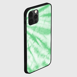 Чехол для iPhone 12 Pro Max Салатовый тай дай, цвет: 3D-черный — фото 2