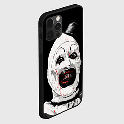 Чехол для iPhone 12 Pro Max Ужасающий клоун Арт, цвет: 3D-черный — фото 2