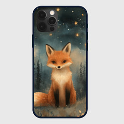 Чехол для iPhone 12 Pro Max Лисичка в звездном лесу, цвет: 3D-черный